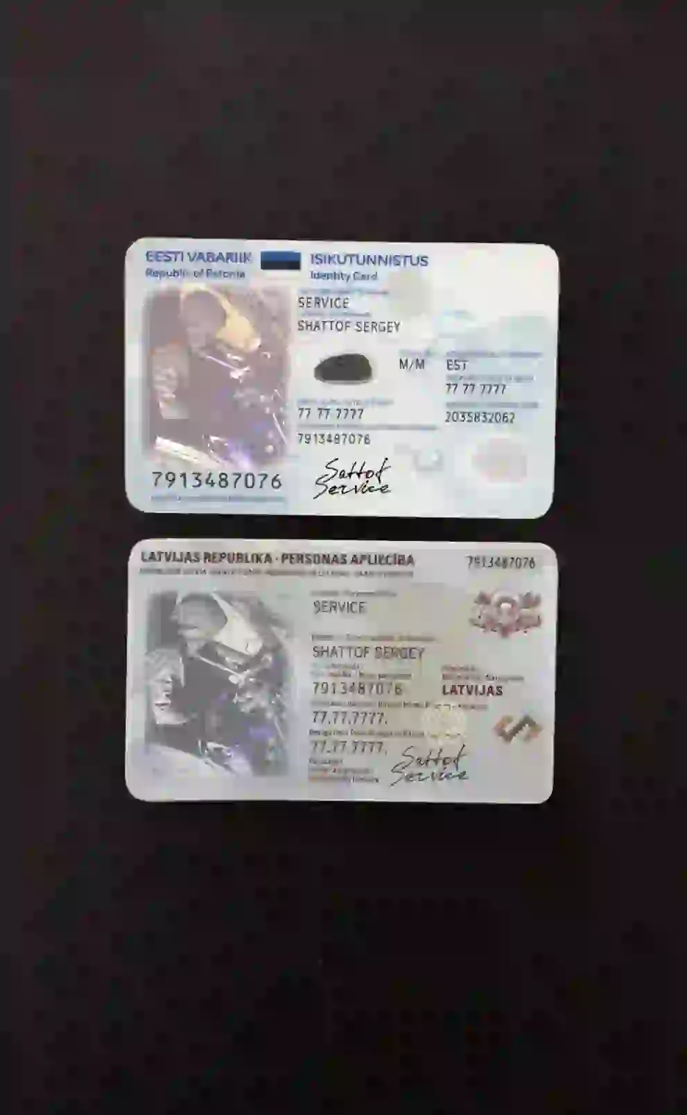 Sale ID Cards CIS and EU